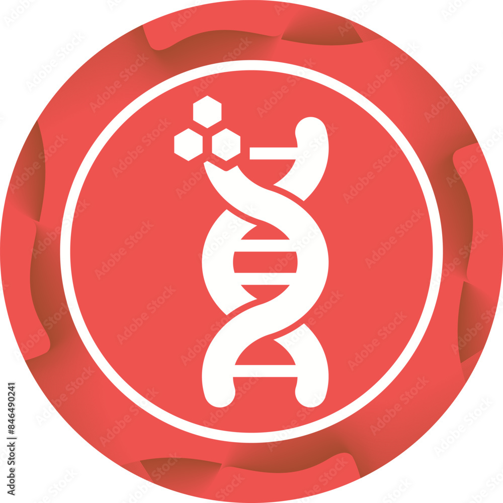 Sticker biology vector icon