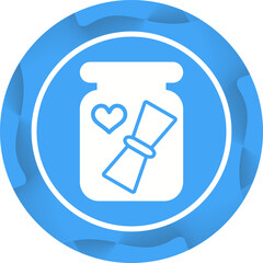 Love letter in a bottle Vector Icon