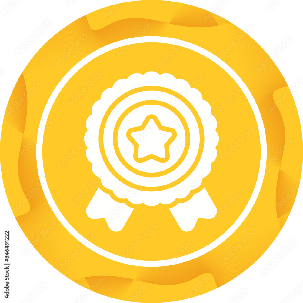 Poster medal vector icon