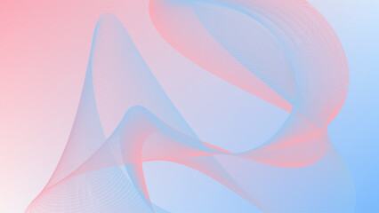 Horizontal Light Abstract Background with Dynamic Waves and Modern Purple Blue Gradient