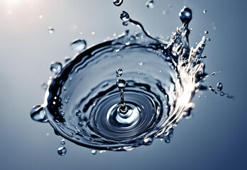 Water Drop splash with sun.AI generated