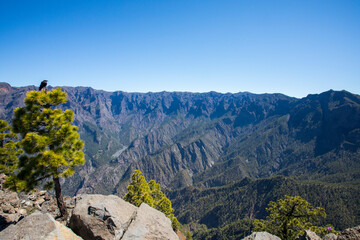 Landscape in Bejenado Peak in Caldera de Taburiente, La Palma, Spain