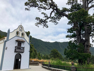 Spring scene in Virgen Del Pino Church, La Palma, Spain