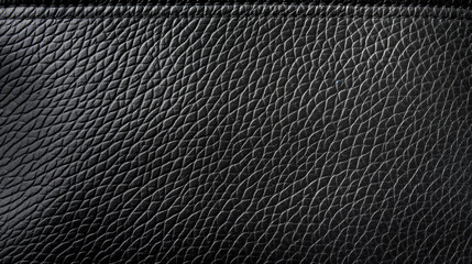 Black leather closeup textured background