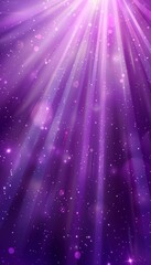 Fototapeta premium Abstract lavender light burst on dark background with violet and golden sparkles