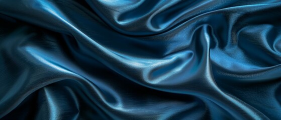 Obraz premium Abstract Blue Silk Drape.