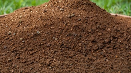 Black land for plant background. Top view