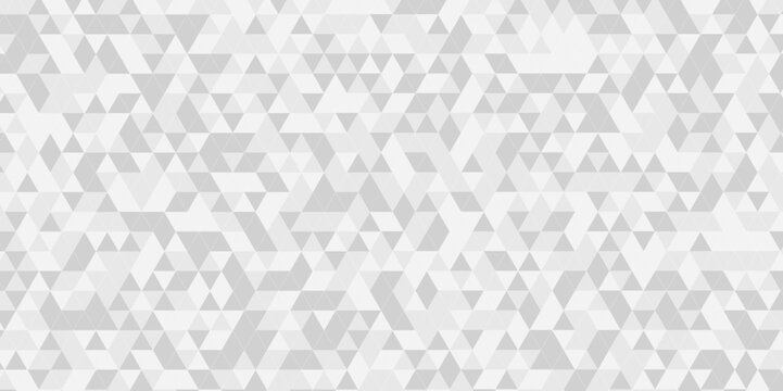 Seamless geometric pattern square shapes low polygon backdrop background. Abstract geometric wall tile and metal cube background triangle wallpaper. Gray and white polygonal background.