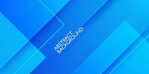 Bright colorful blue abstract 3d background with square shape and lines. Trendy illustration with overlap pattern on background. Smart design for your promotions. Eps10 vector