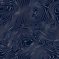 Seamless pattern abstract background with stars and waves on dark background science spacetime gravitational waves AI quantum computing concepts