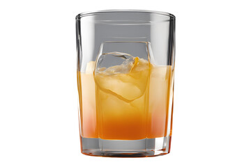 Juice glass on transparent background 