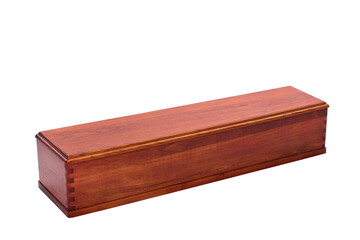 흰배경에 장례식에서 시체를 모시는 관,