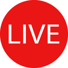 Live streaming icon . Live broadcast video broadcasting icon. Red button sign for news, shows, video, TV, movies. Vector illustration .