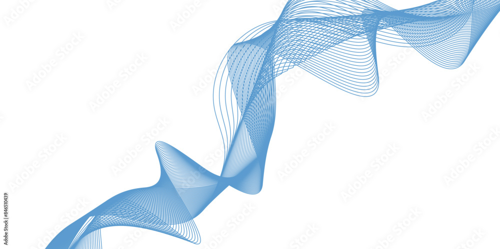 Aufkleber abstract vector line wave graphics on white background. digital frequency track equalizer. stylized 