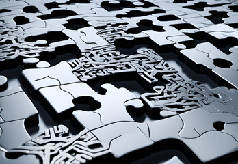 abstract puzzle background.AI generated