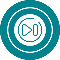 Fast Forward Circle Vector Icon