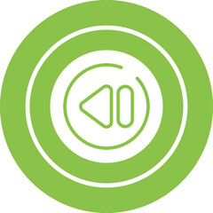 Previous Track Circle Vector Icon