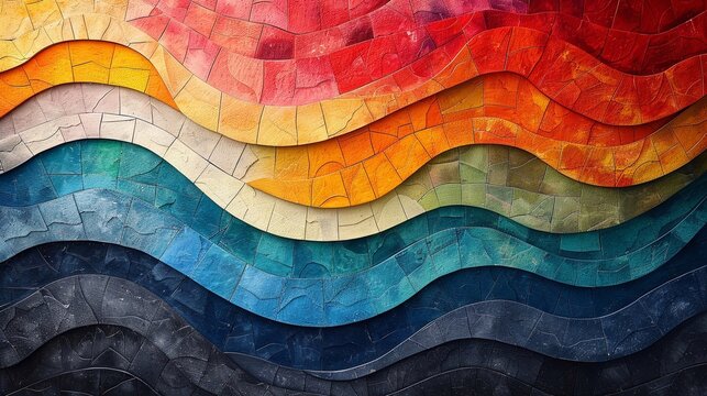Onde colorate. Disegno astratto per sfondo desktop