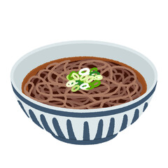 かけそばのイラスト