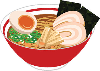 醤油ラーメンのイラスト
