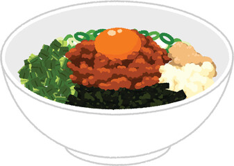 台湾まぜそばのイラスト