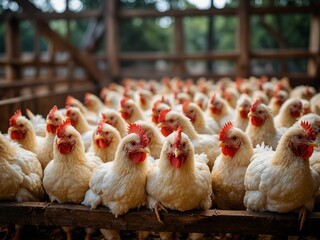 chickens on the farm