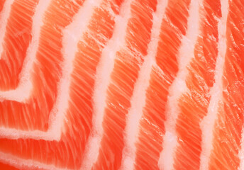 Salmon fresh pink flesh texture or salmon fillet closeup.