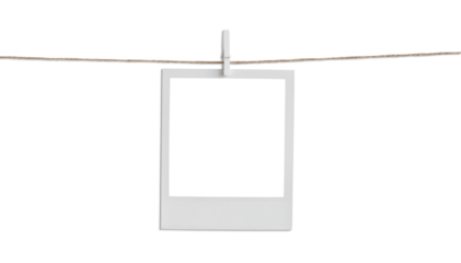 Vintage Polaroid, instant photo frame isolated in transparent PNG, polaroid frame - isolated design element