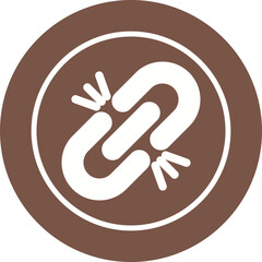 Obraz premium Broken Link Vector Icon