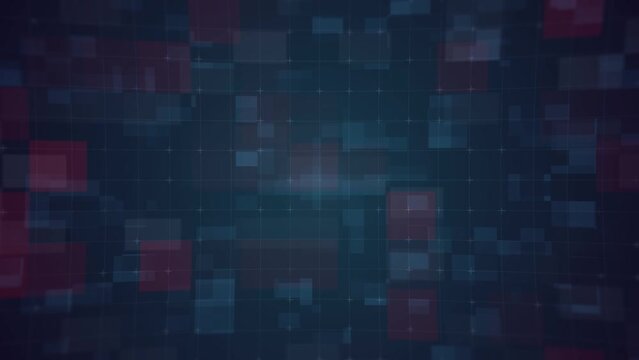 abstract background with blue random squares motion high quality