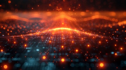 AI-Powered Data Analytics, which displays a system of linked nodes processing enormous volumes of data,