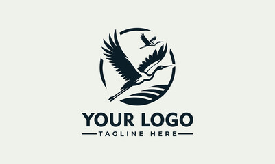 Simple Flying Cranes Vector Logo Symbolize Harmony, Progress, and Aspiration Majestic Flying Cranes Vector Logo Capture Attention with the Graceful and Memorable Flying Cranes Vector Logo
