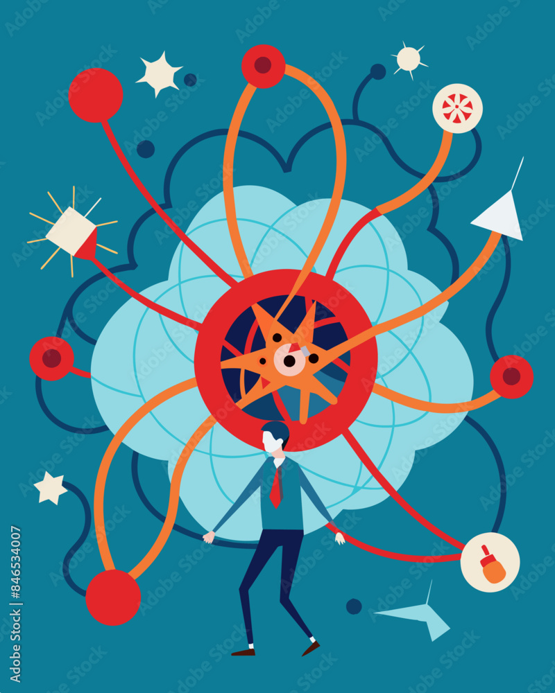 Poster the stress web can easily become a vicious cycle with one stressor leading to another creating an in