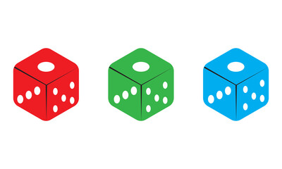Dice icon logo vector template, Creative Gambling design icon symbol Illustration, Casino games icon