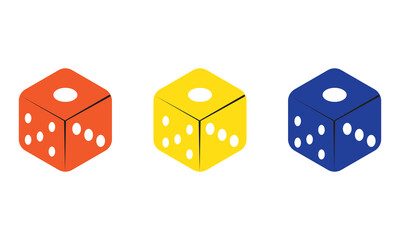 Dice icon logo vector template, Creative Gambling design icon symbol Illustration, Casino games icon