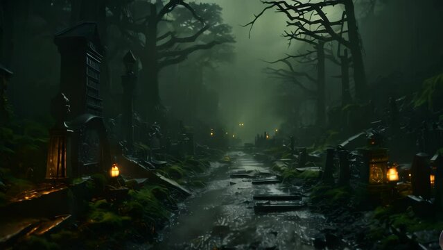 Shadows Cemetery spooky