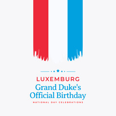 Grand Duke's Official Birthday  luxemburg national day celebration graphics template
