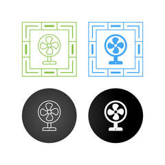 Electric Fan Vector Icon