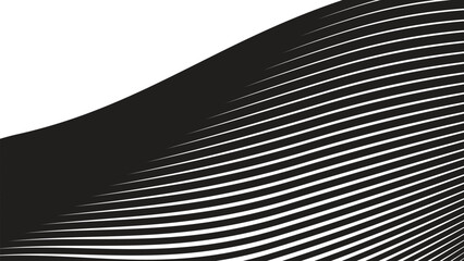 Black abstract background with curve line for backdrop or presentation