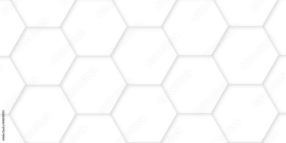 Poster 3d hexagonal structure futuristic white background and embossed hexagon abstract with hexagon backgr