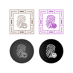 Fingerprint Lock Vector Icon