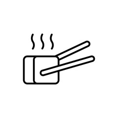 Tofu outline icons, minimalist vector illustration ,simple transparent graphic element .Isolated on white background