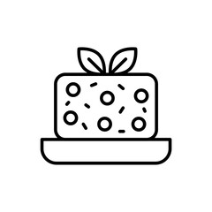 Tofu outline icons, minimalist vector illustration ,simple transparent graphic element .Isolated on white background