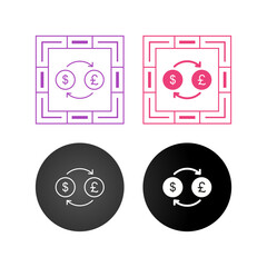 Dollar to Pound Vector Icon