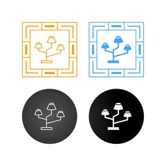 Lamps Stand Vector Icon