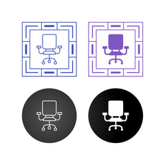 Office Chair Vector Icon