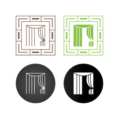 Curtains Vector Icon