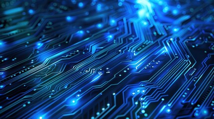 Electronic circuit board. Technology Concept ,Microchip CPU Processor Circuit Board. Digital Line