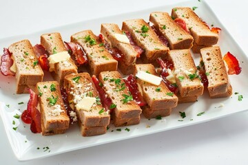Wholesome Bacon and Jam Sandwiches with Whole-Grain Bread