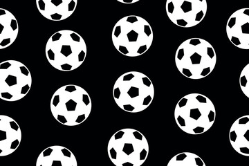 Football pattern. Seamless pattern with soccer balls. Background for wrapping paper, socks, clothing, stationery, web, textile, fabric and other design. Vector 